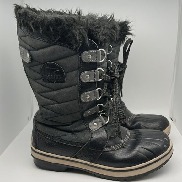 Sorel Unisex Tofino II Waterproof‎ Cold Weather Black Winter Boots Youth Size 5 - Picture 4 of 10